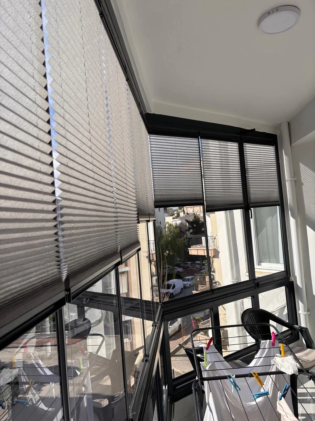 Cam balkon — plise perde — Pınar Perde Antalya